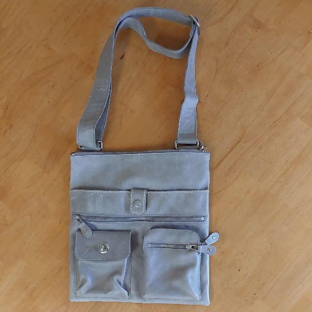 Roots Leather Venetian Village Crossbody Bag
